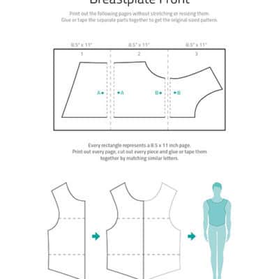 Closed Breastplate Foam Pattern - Digital Download