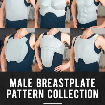 Male Breastplate Pattern Collection (6 designs) - Digital Download | PDF by Kamui Cosplay