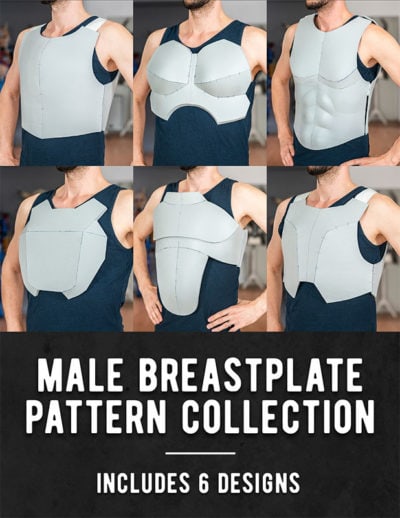 Male Breastplate Pattern Collection (6 designs) - Digital Download | PDF by Kamui Cosplay
