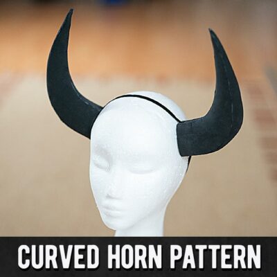 Curved Horn Foam Pattern - Digital Download | PDF by Kamui Cosplay
