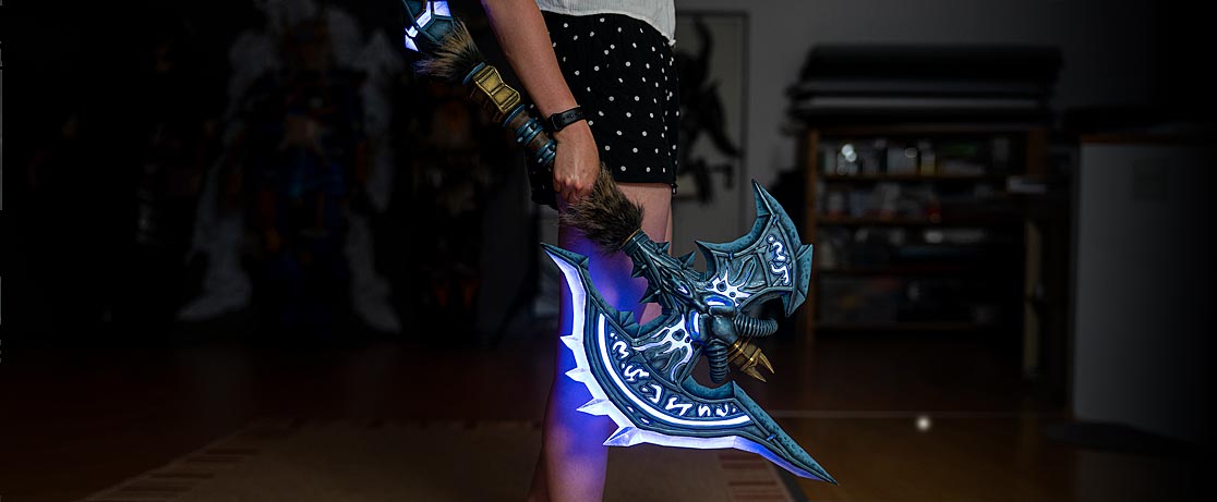 Kamui Cosplay Shadowmourne World of Warcraft Prop making LEDs DIY Crafts