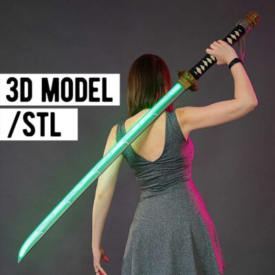 LED Katana 3D Model by Kamui Cosplay