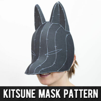 Kistune Fox Mask EVA Foam Pattern by Kamui Cosplay
