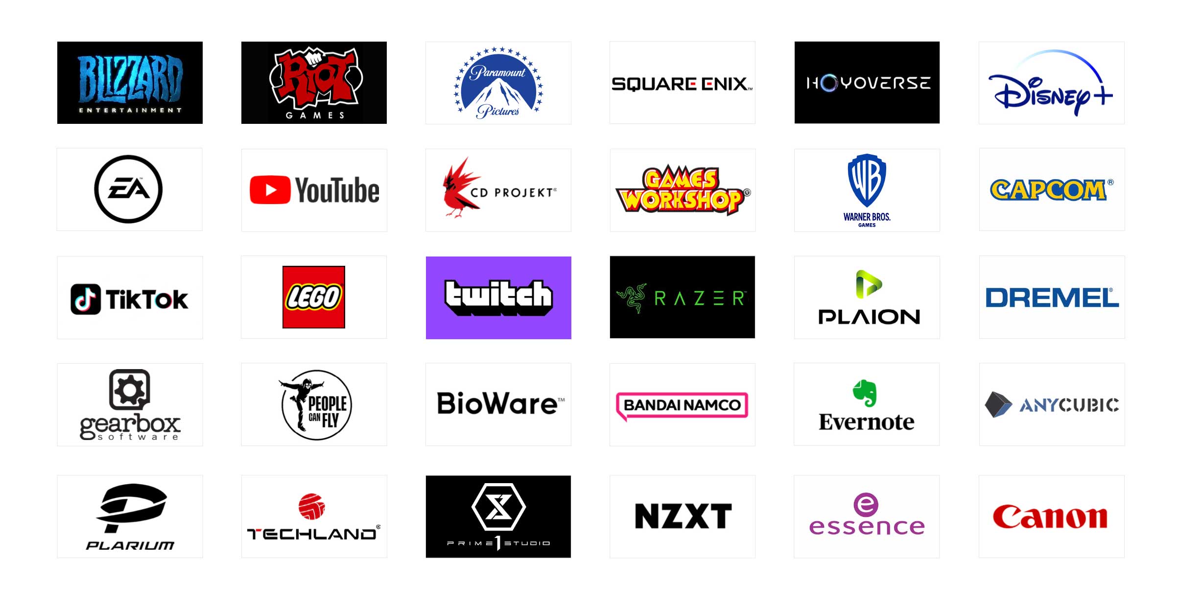 Kamui Cosplay Brand Partners Logos 2024
