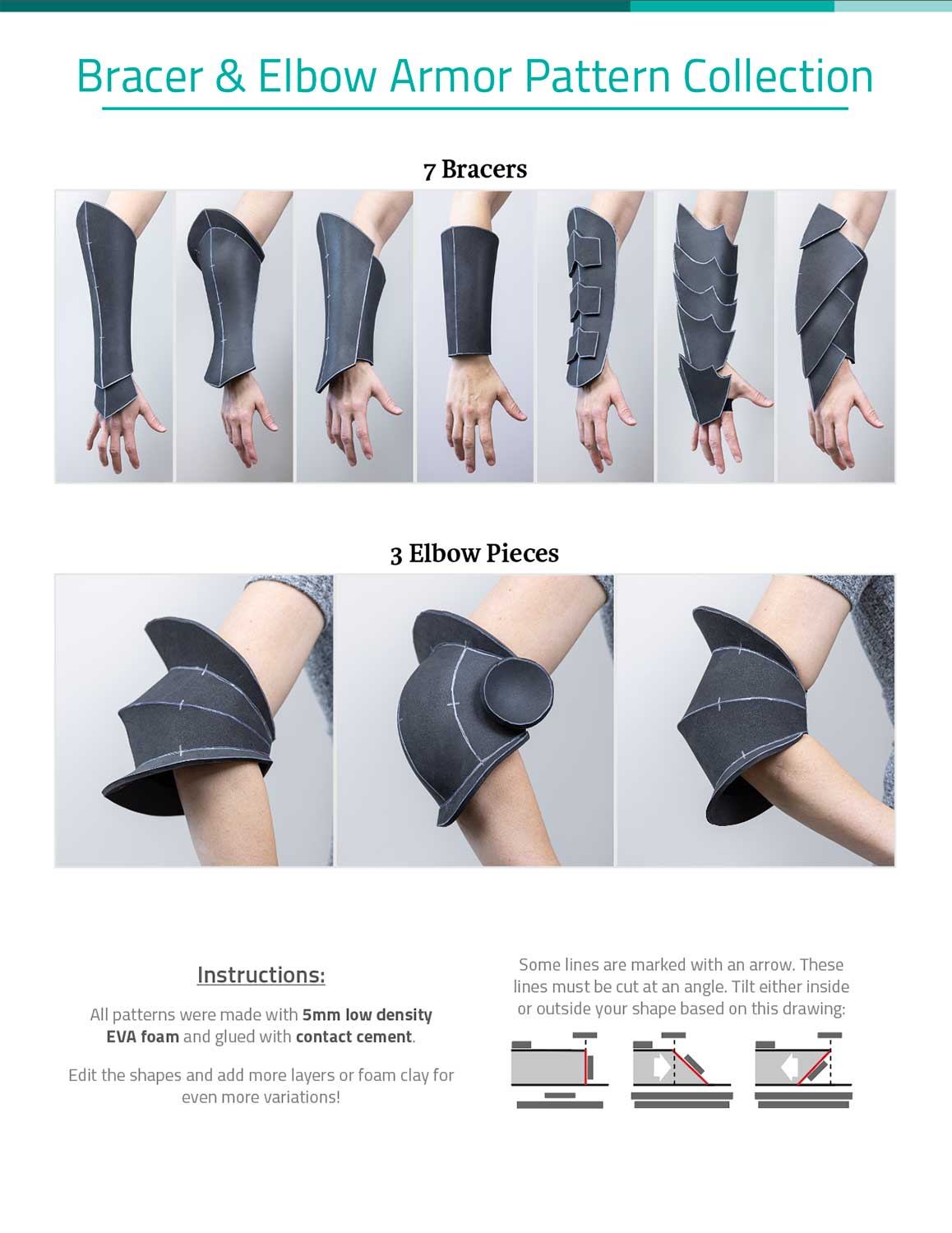 Bracer & Elbow Armor Pattern Collection - Download