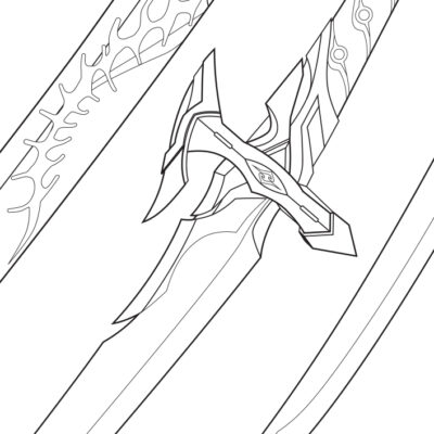 Acheron Sword and Sheath Blueprint - by Kamui Cosplay