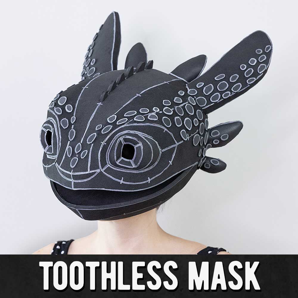 Toothless Mask Pattern - by Kamui Cosplay
