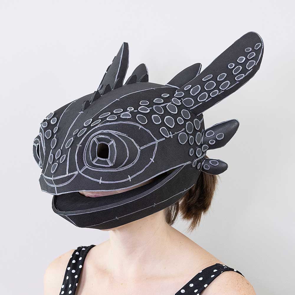 Toothless Mask Pattern - Digital Download | PDF - Image 2