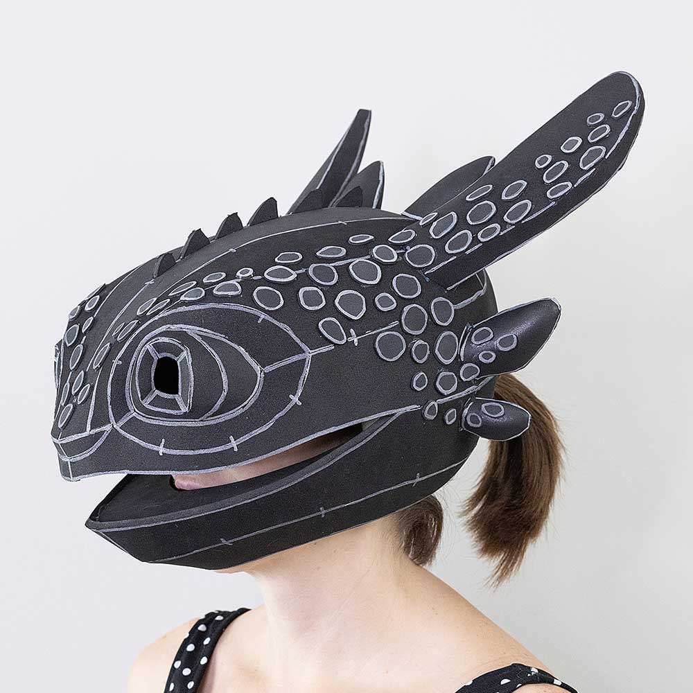 Toothless Mask Pattern - Digital Download | PDF - Image 3
